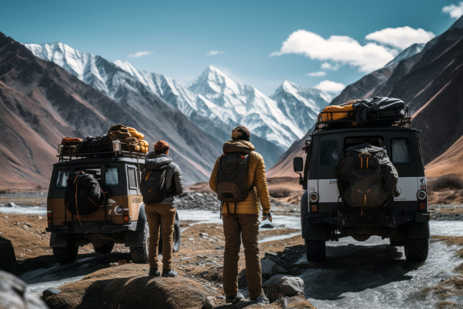 Tourists exploring magnetic hills in Ladakh