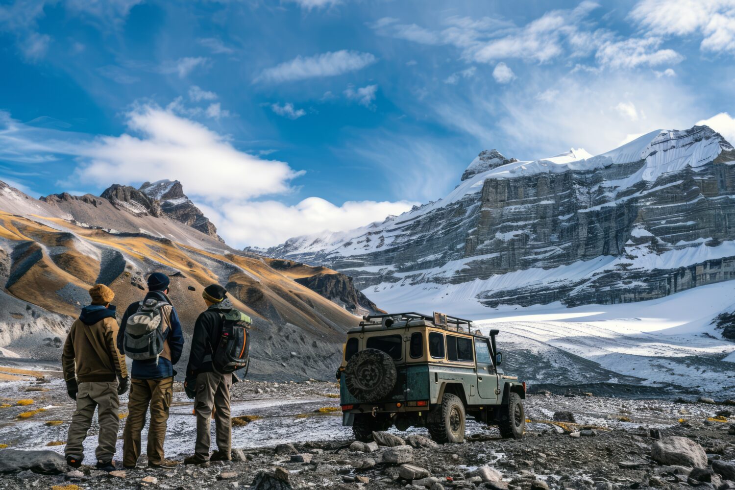 Ladakh landscape with clear blue sky